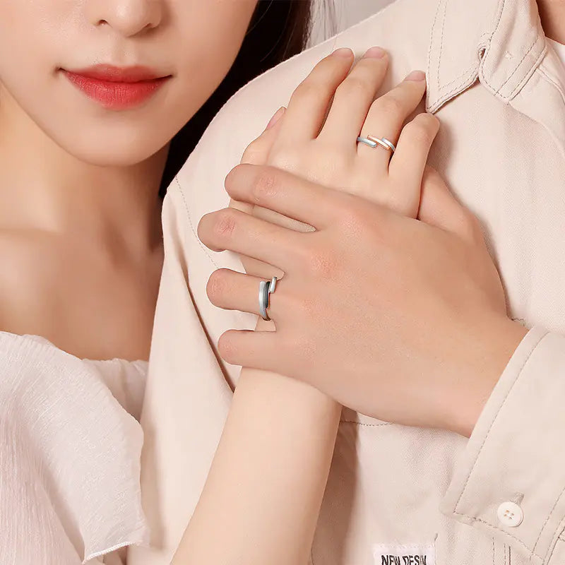 Anillo Simple Edición Coreana - Diseño de Paisaje Frío