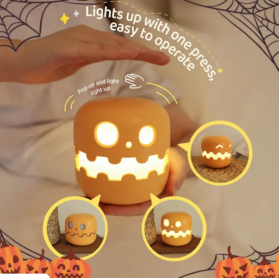 Lámpara de Calabaza - Luz de Ambiente y Decoración Divertida para Halloween