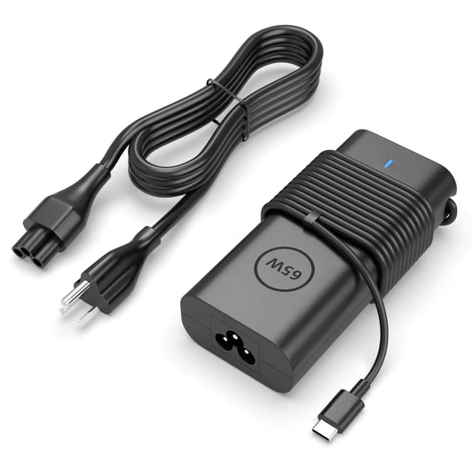 USB-C Dell Laptop Charger65W AC Adapter Replacement for DELL XPS 13 /DELL Chromebook 3100 3400/ DELL Latitude 5420 5400 HA65NM190 Laptop Supply Cord