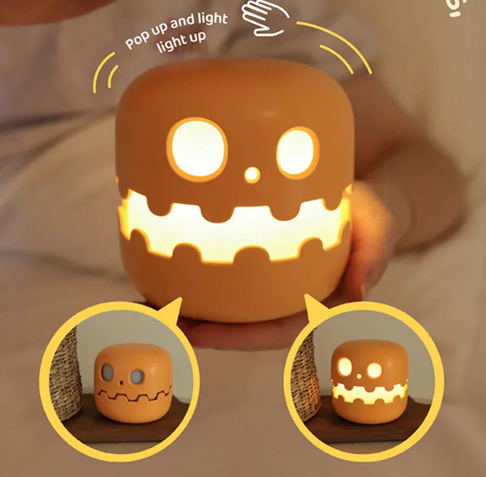 Lámpara de Calabaza - Luz de Ambiente y Decoración Divertida para Halloween